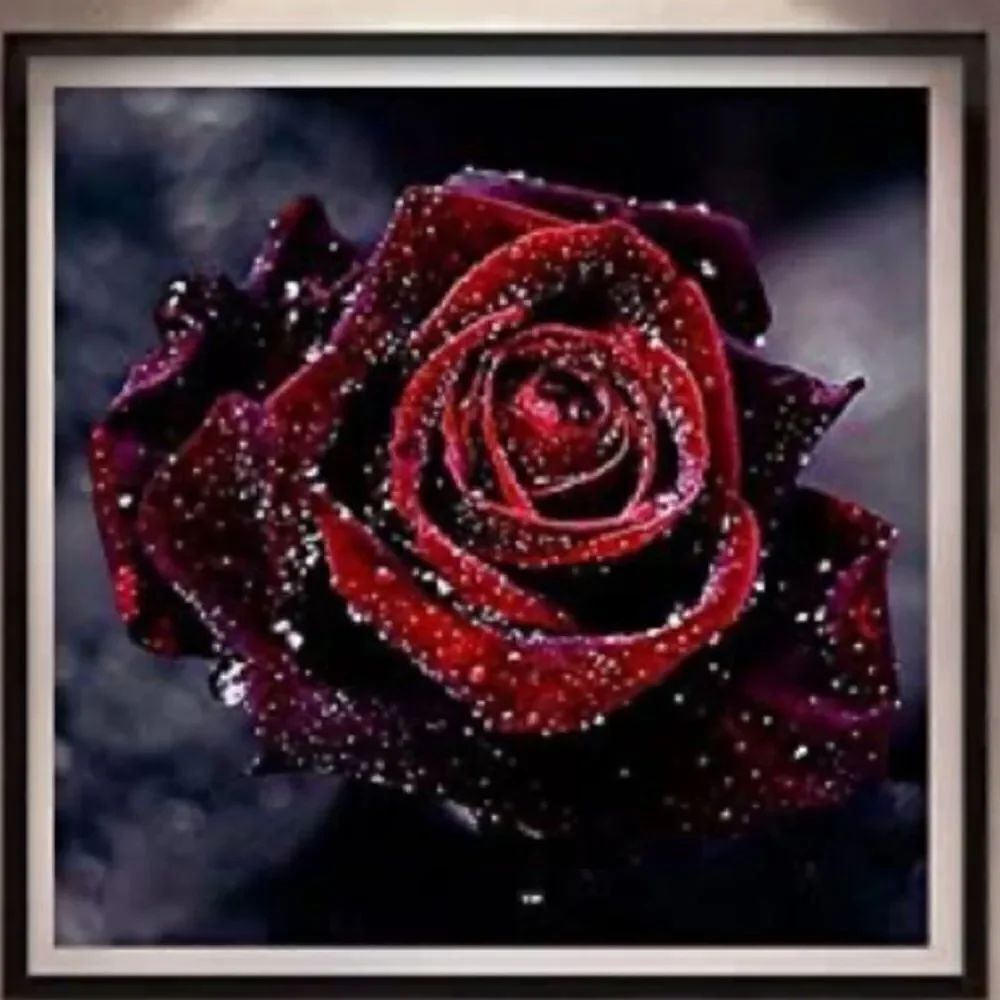 DEEP RED Rose Diamond Painting! - Picture 3 of 8